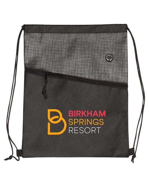Prime Line Tonal Heathered Non-Woven Drawstring Backpack